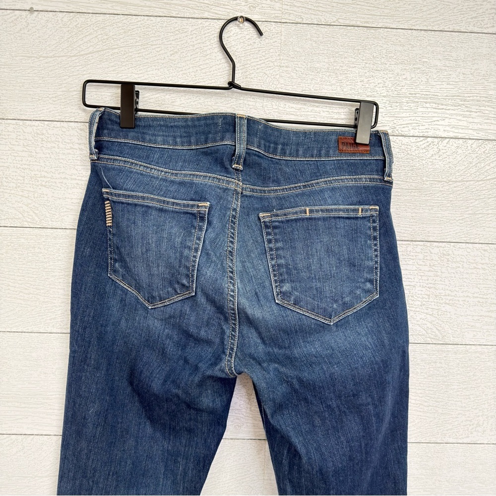 PAIGE Verdugo Ultra Skinny Jeans Ripped Knees Medium Wash Y2K Aesthetic Sz 29 - Picture 4 of 12